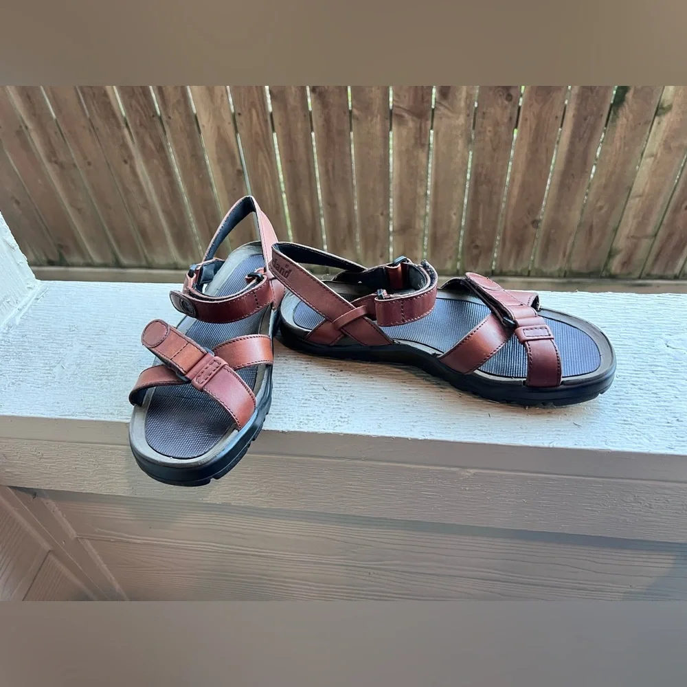 Timberland Leather Hiking Sandals Mens Gorpcore Outdoor Trail Utility Dad Style - Picture 7 of 14